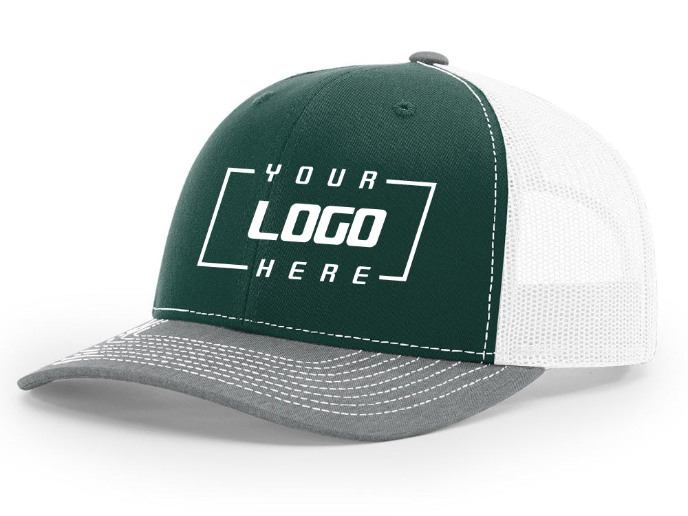 Richardson 112 Trucker - Vert foncé/Blanc/Gris