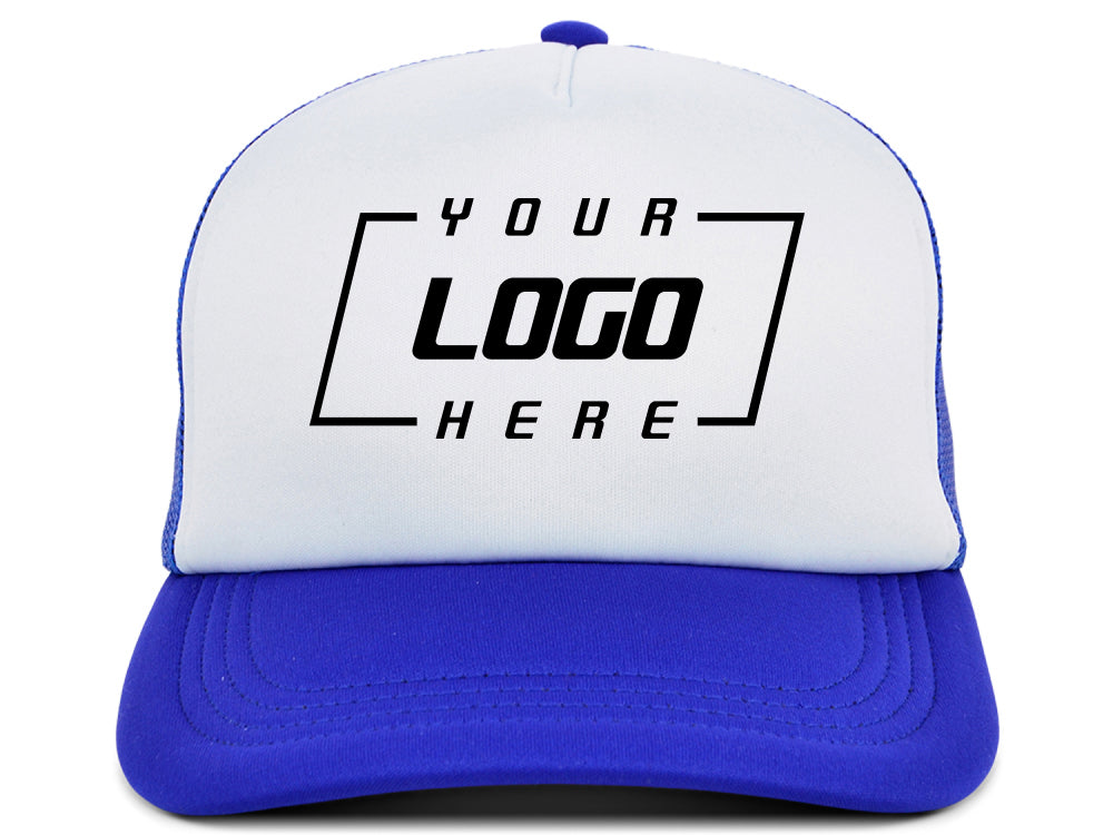Crowns by Lids Screen Foam Trucker - White/Royal Blue