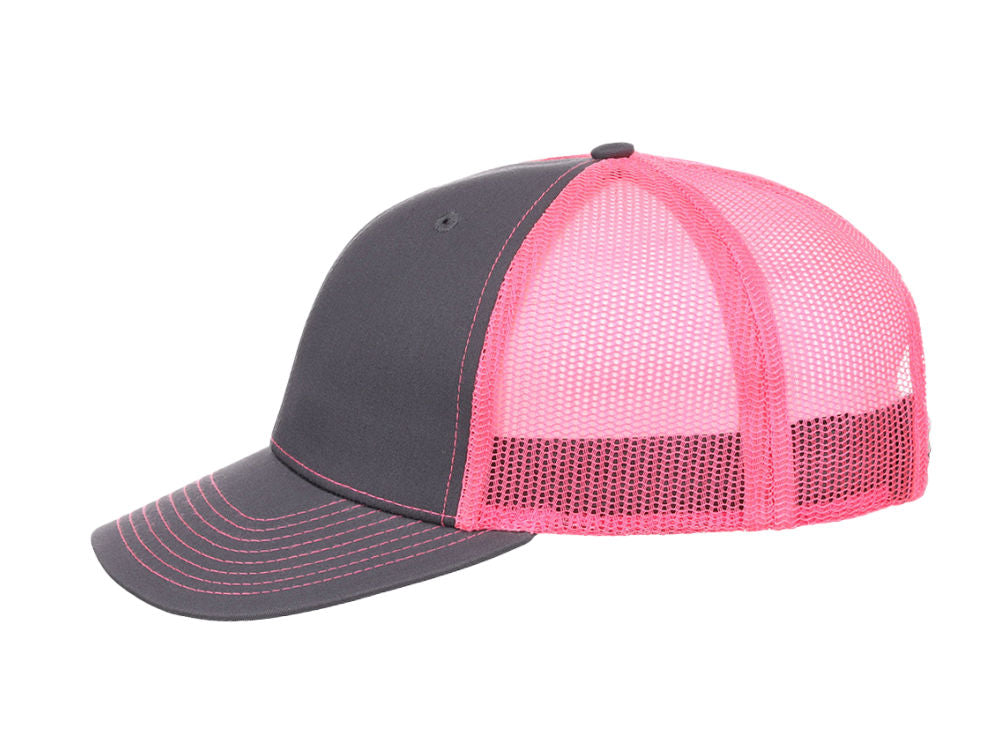 Crowns By Lids Slam Dunk Trucker Cap - Charcoal/Neon Pink