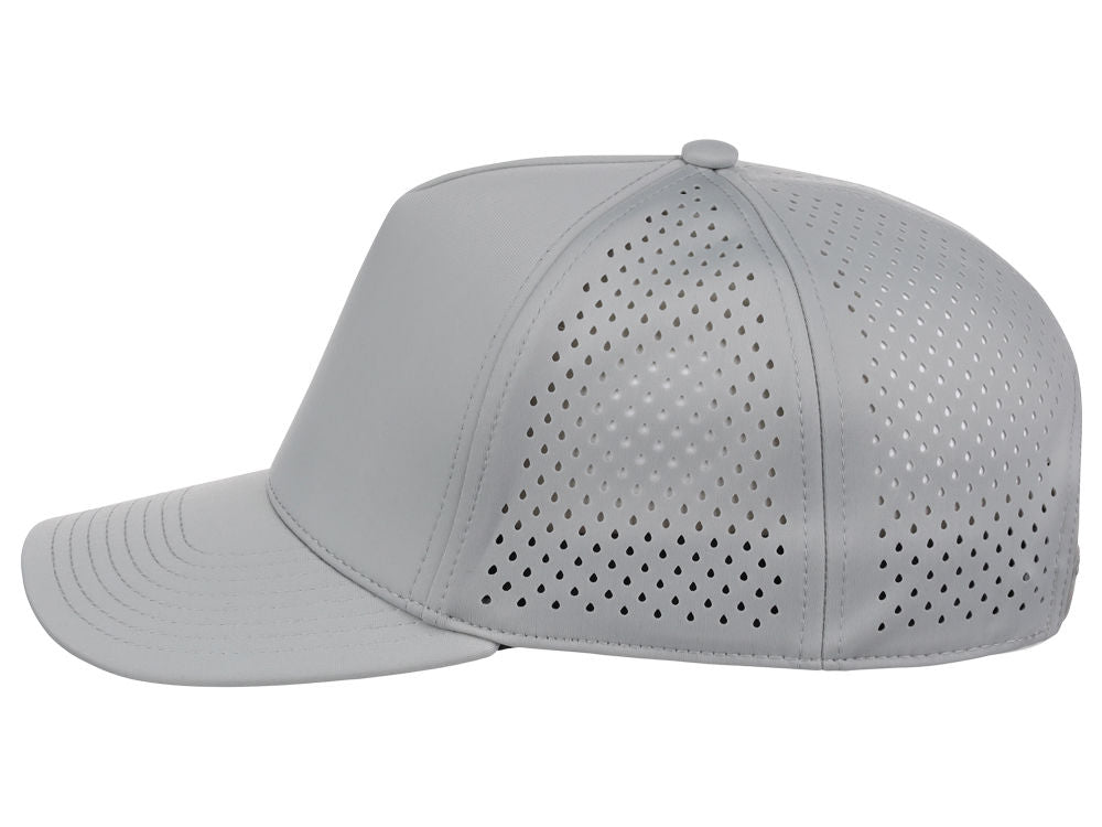Crowns By Lids Tee Box 5-Panel Tech Cap - Grey