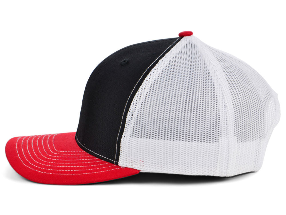 Richardson 112 Trucker - Black/White/Red