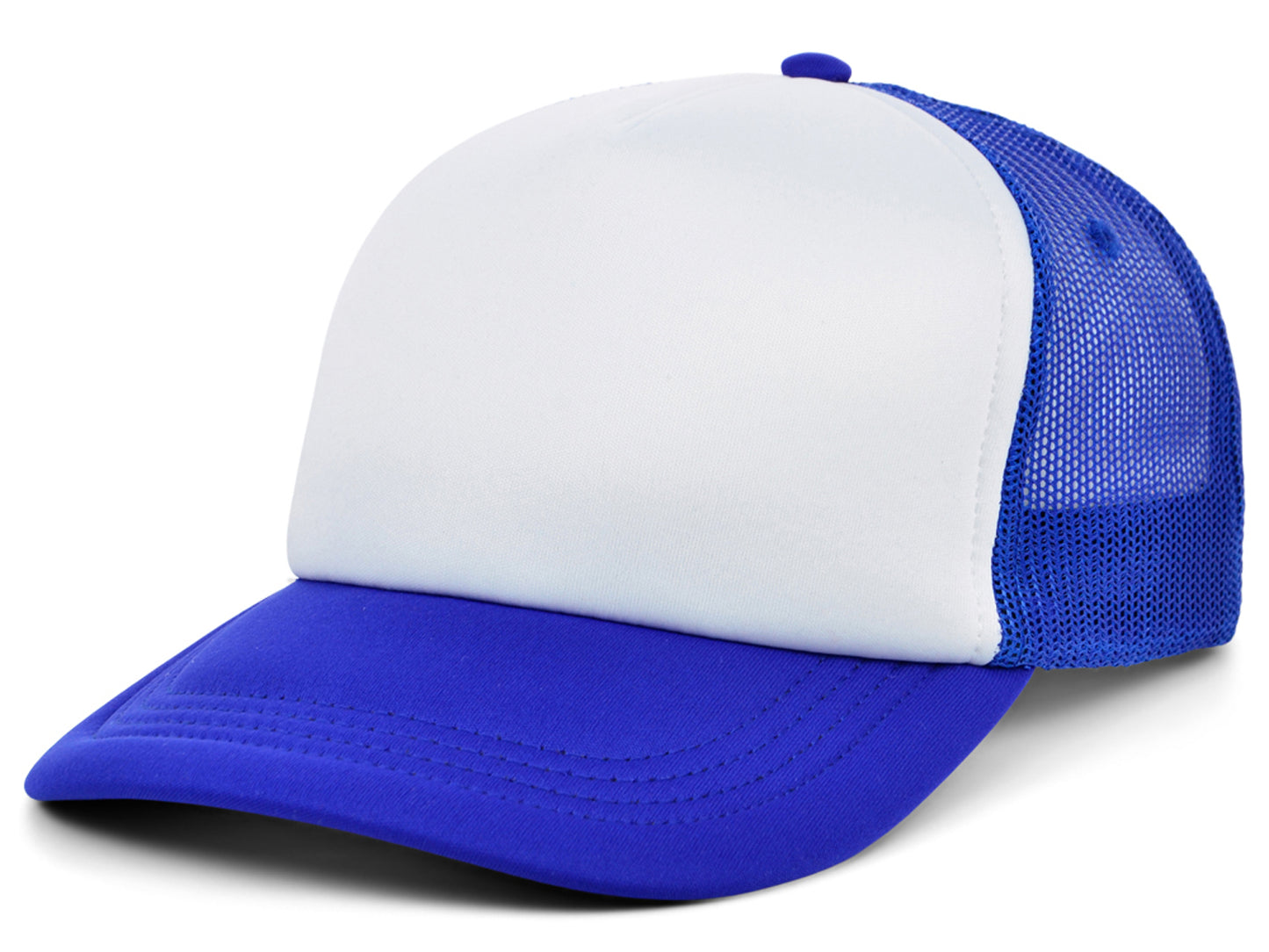 Crowns by Lids Screen Foam Trucker - White/Royal Blue