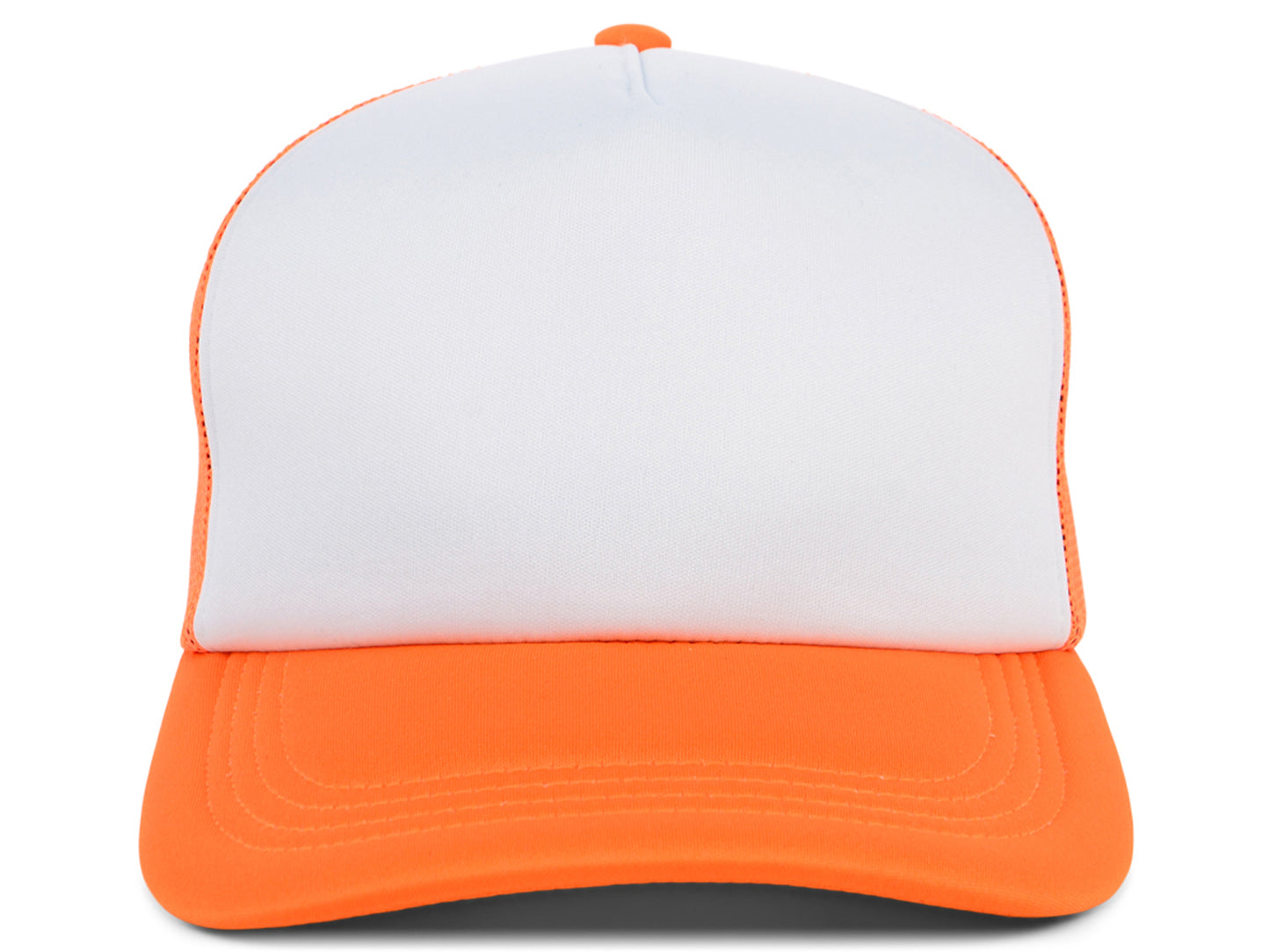 Crowns by Lids Screen Foam Trucker Cap - White/Neon Orange