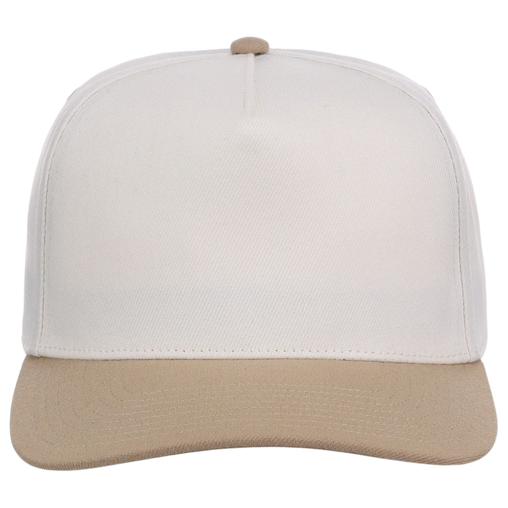 Crowns By Lids Hook Shot 2-Tone A-Frame Cap - Ivory/Tan