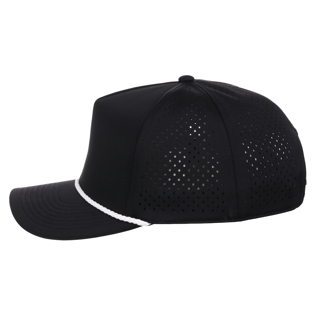 Casquette technique à 5 panneaux Crowns By Lids Tee Box - Noir