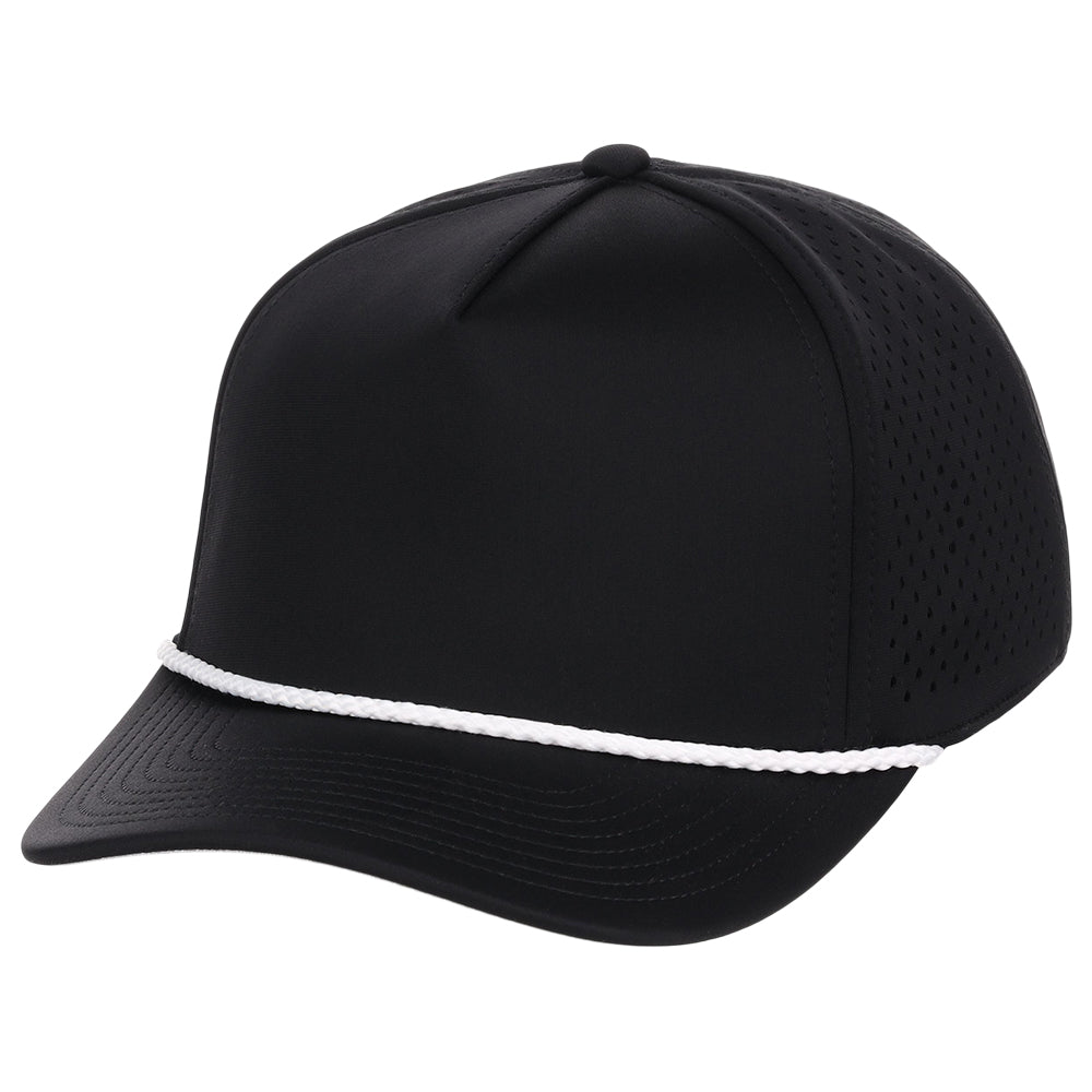Casquette technique à 5 panneaux Crowns By Lids Tee Box - Noir