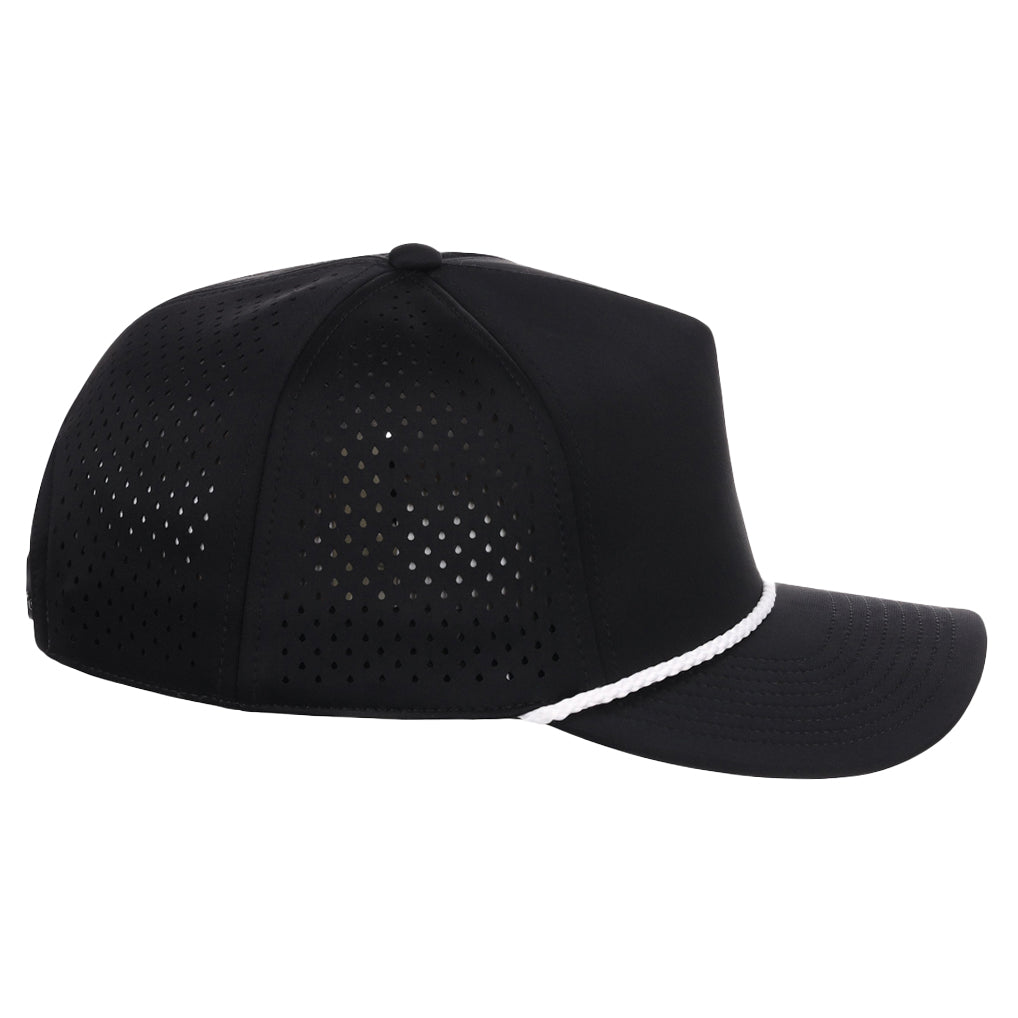Casquette technique à 5 panneaux Crowns By Lids Tee Box - Noir
