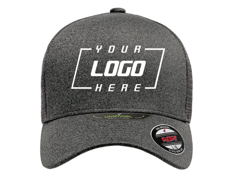 Flexfit Unipanel Heather Flex Hat - Dark Gray