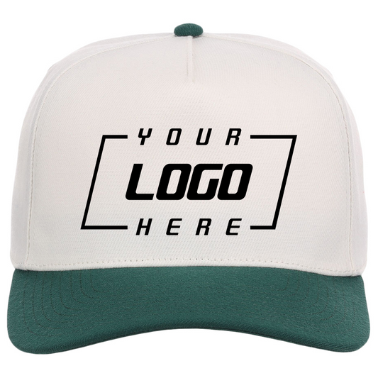 Crowns By Lids Hook Shot 2-Tone A-Frame Cap - Ivory/Dark Green