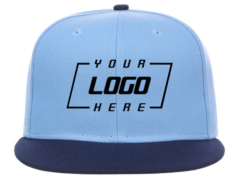 Crowns By Lids Full Court Fitted Cap - Sky Blue/Navy
