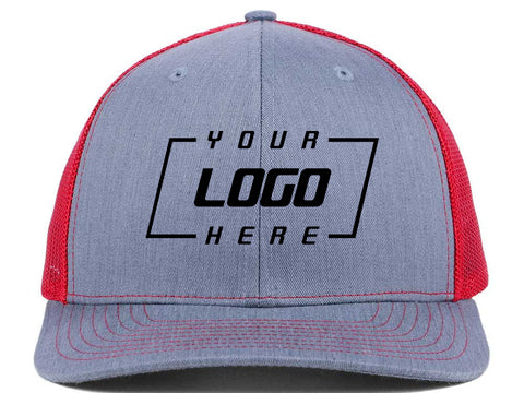 Richardson 112 Trucker - Heather Gray/Red