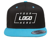Flexfit Blank Snapback - Black/Teal