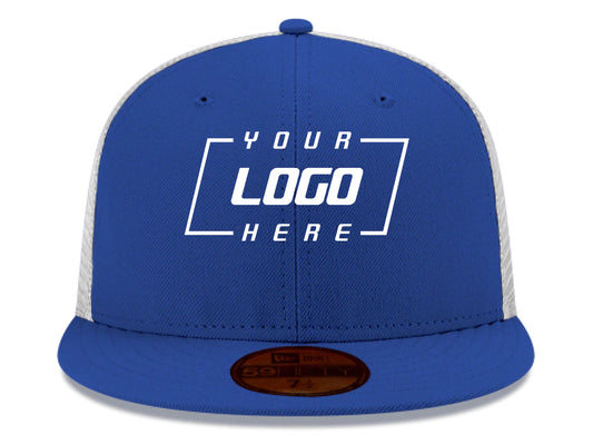 Blue/White New Era Custom 59FIFTY Trucker