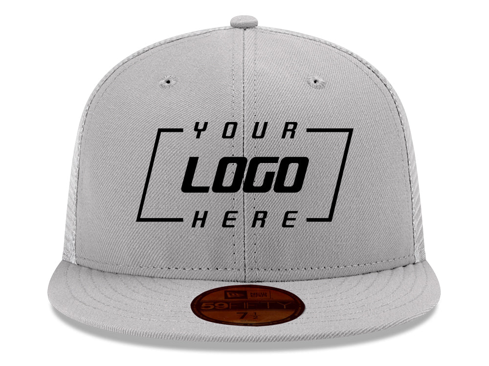 New Era Custom 59FIFTY Trucker Gray/White – Custom Lids Canada