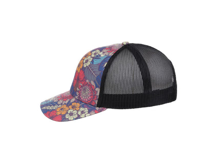 Crowns By Lids Tropical Trucker Cap - Purple/Blue