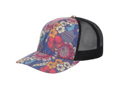 Crowns By Lids Tropical Trucker Cap - Purple/Blue