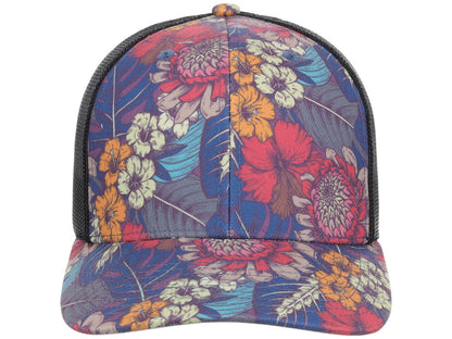 Crowns By Lids Tropical Trucker Cap - Purple/Blue