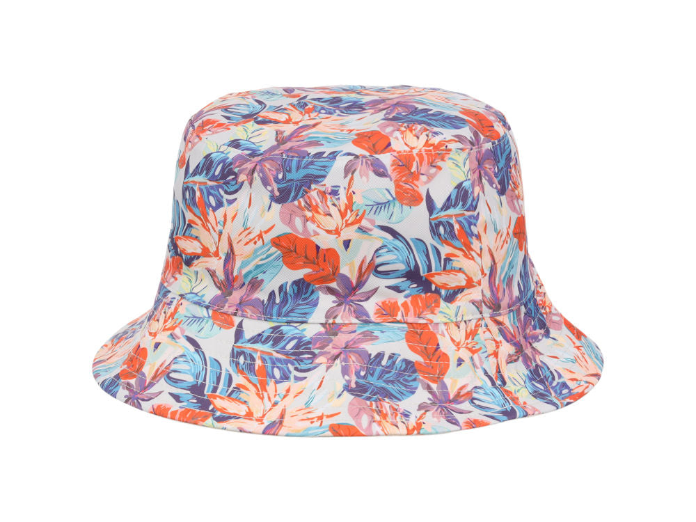 Crowns By Lids Tropical Bucket Hat - Ivory/Blue/Orange