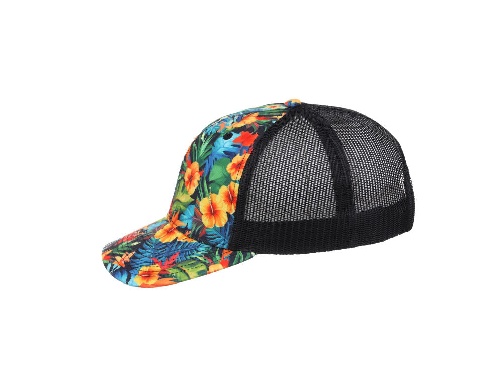 Crowns By Lids Tropical Trucker Cap - Green/Yellow