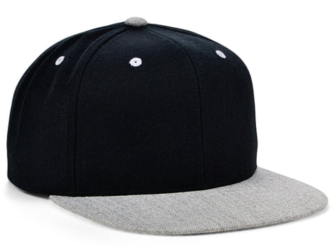 Flexfit Blank Snapback - Black/Heather Gray