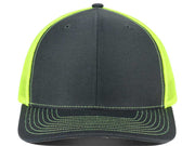 Richardson 112 Trucker - Charcoal/Neon Yellow