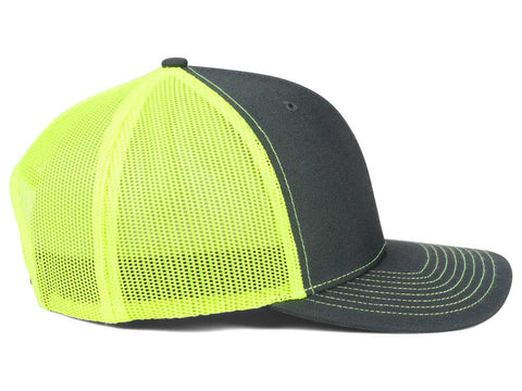Richardson 112 Trucker - Charcoal/Neon Yellow