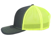 Richardson 112 Trucker - Charcoal/Neon Yellow
