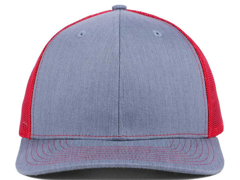 Richardson 112 Trucker - Heather Gray/Red