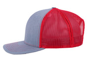 Richardson 112 Trucker - Heather Gray/Red