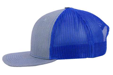 Richardson 112 Trucker - Heather Gray/Royal Blue