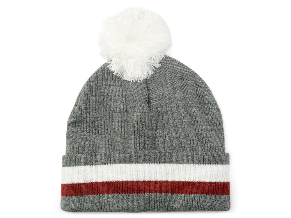 Headway Pom Knit - Heather Gray/White/Red