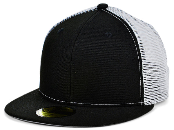 Black/White New Era Custom 59FIFTY Trucker Custom Lids – Custom