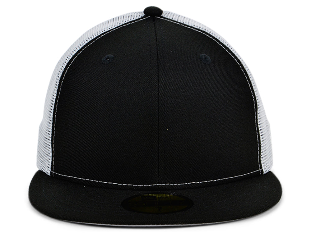 Black/White New Era Custom 59FIFTY Trucker Custom Lids – Custom