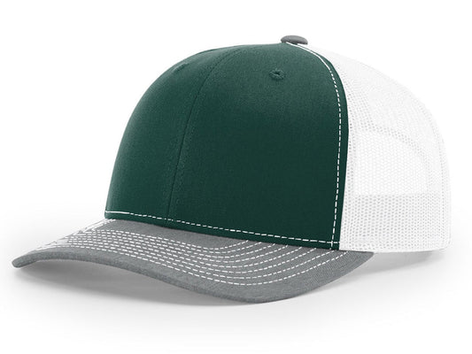 Richardson 112 Trucker - Dark Green/White/Gray