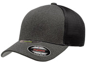 Flexfit Unipanel Heather Flex Hat - Dark Gray/Black