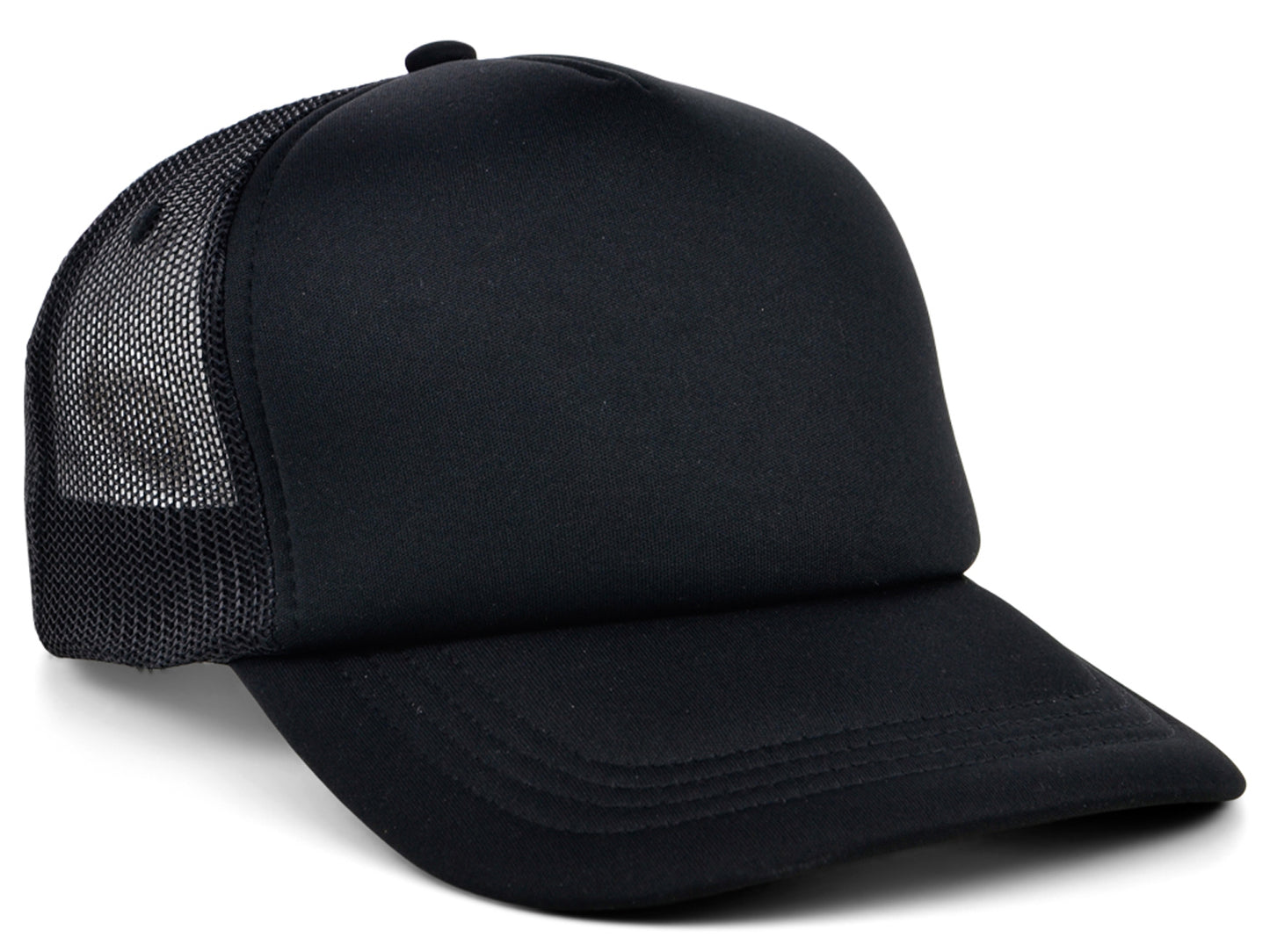 Crowns by Lids Screen Foam Trucker Cap - Black/Black