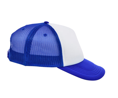 Crowns by Lids Screen Foam Trucker - White/Royal Blue