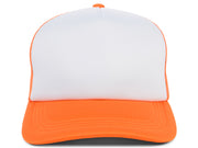 Crowns by Lids Screen Foam Trucker Cap - White/Neon Orange