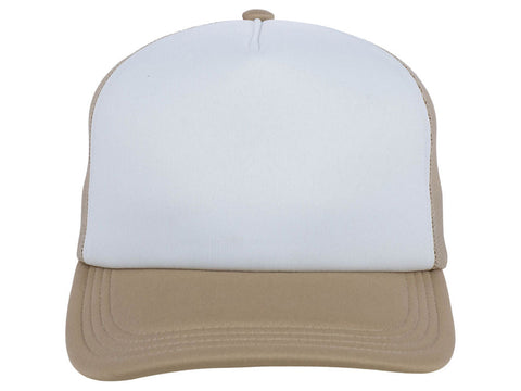 Crowns by Lids Basic Foam Trucker Cap - White/Khaki