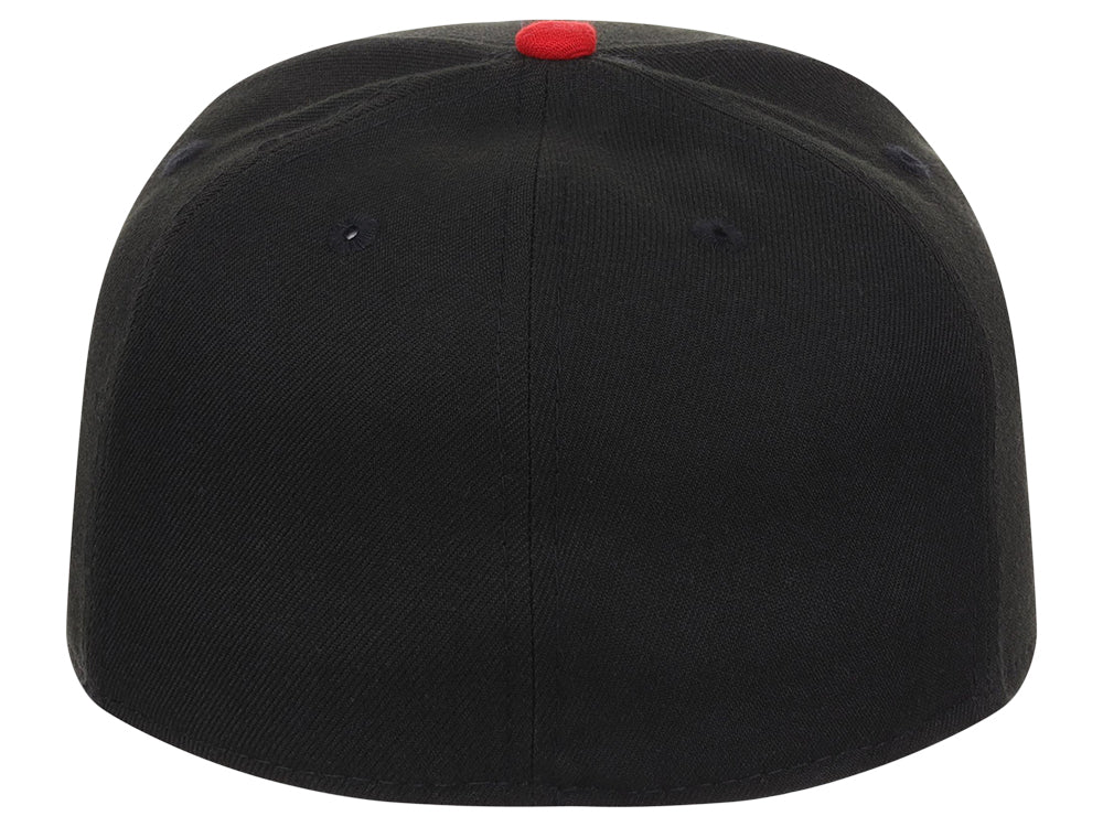 Crowns By Lids Full Court Fitted Cap - Black/Red