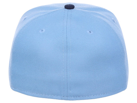 Crowns By Lids Full Court Fitted Cap - Sky Blue/Navy