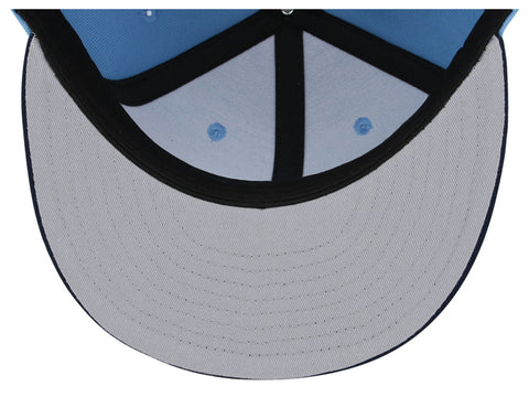 Crowns By Lids Full Court Fitted Cap - Sky Blue/Navy