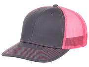 Crowns By Lids Slam Dunk Trucker Cap - Charcoal/Neon Pink